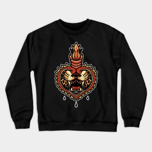 heart of leopard tattoo Crewneck Sweatshirt